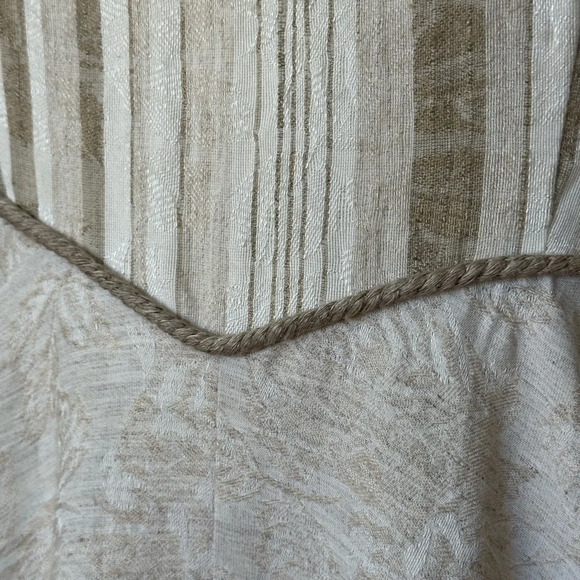 Vintage 90s Handmade MIDI Dress Empire Waist Fall Neutral Jacquard - Picture 11 of 16